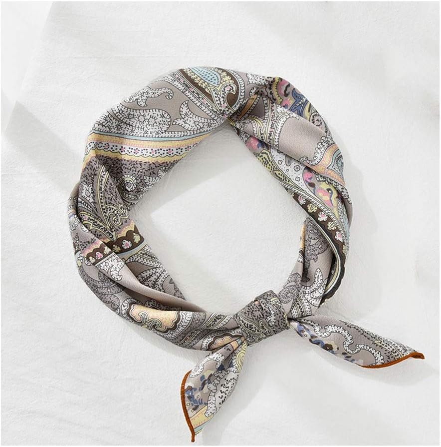 Classic Fashion Scarfs for Women Lightweight Square Satin Head Scarf