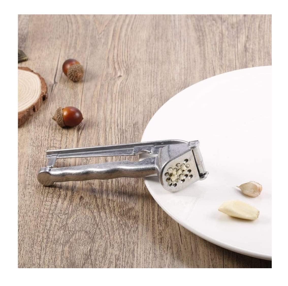 Knoblauch Helfer Knoblauchzerkleinerer, Knoblauchwolf Für Pressen Von Nelken Und Zertrümmerten Ingwer-Handgriff Aus Aluminiumlegierung Küchen Kochen