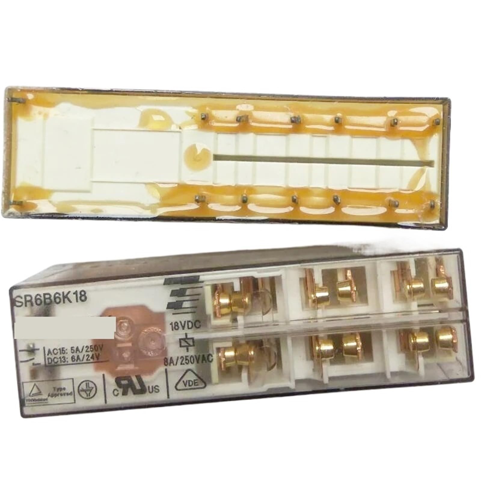 Relais SR6B6K18 18V CC 8A à 14 broches pour circuits imprimés - 2
