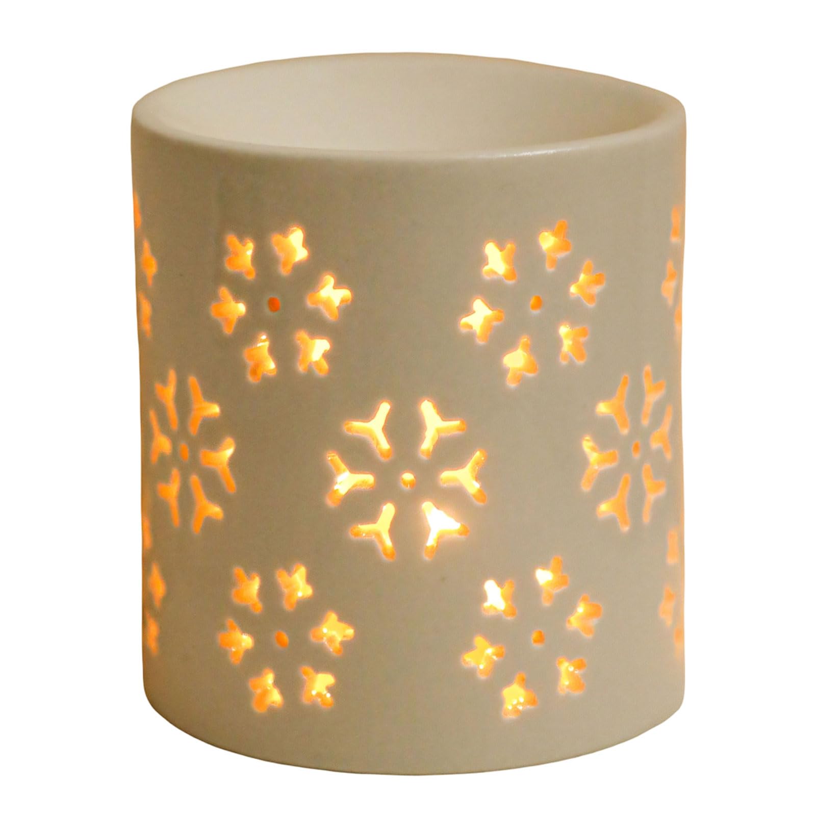 NVOQILIN Wax Melt Essential Oil Diffuser Ceramic Tealight Holder Living Room Decor Ceramic Tealight Holder