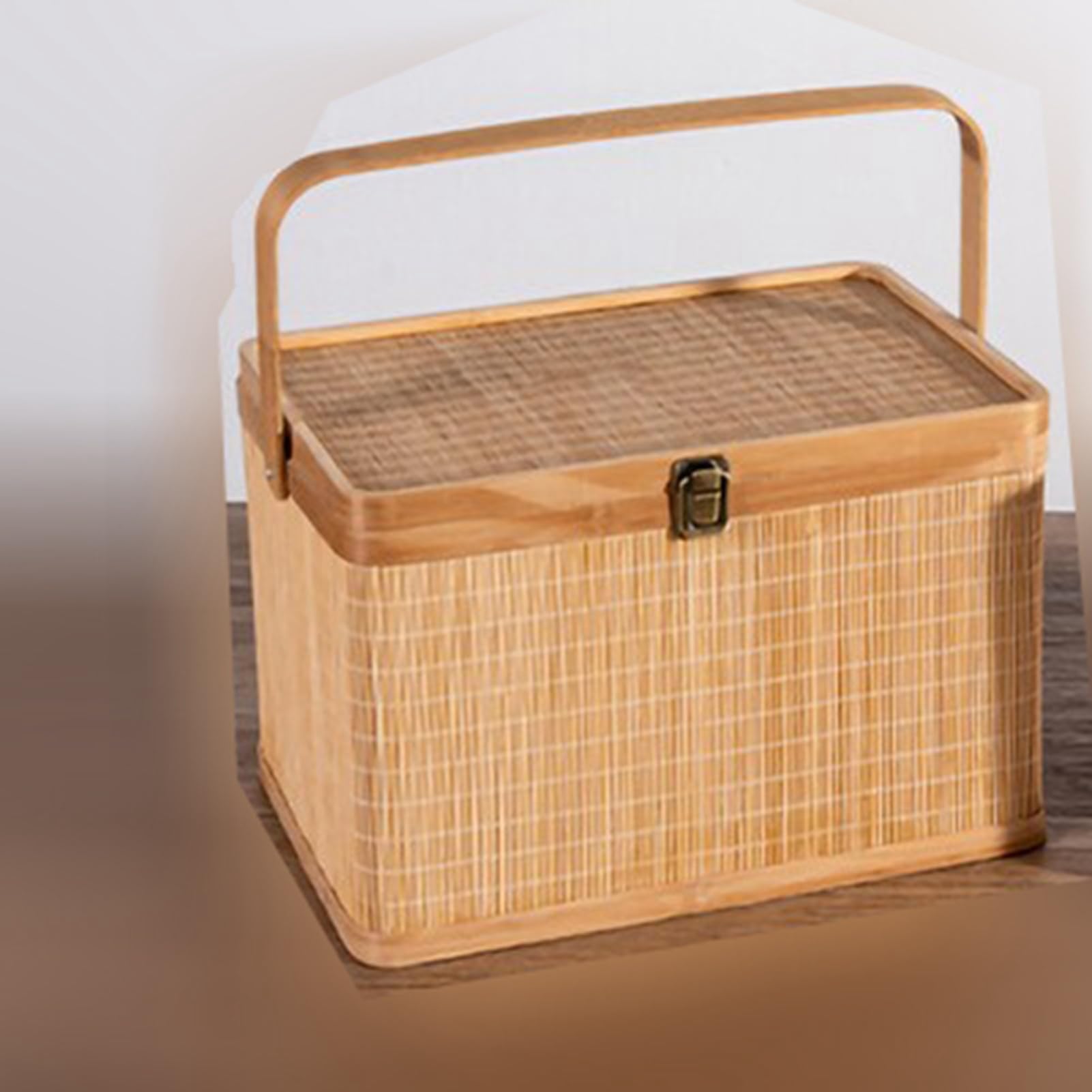 昭和レトロ アンティーク 籐 ラタン 籐編み かご お花 ピクニックバスケット Amazon｜ピクニックバスケット 花柄 藤編みかご 収納バスケット ラタン