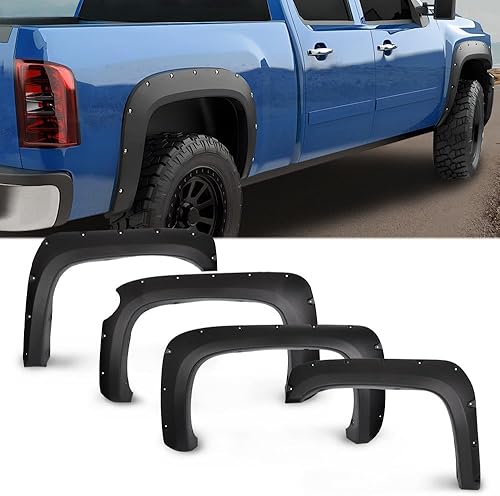 Vista 23 de G-PLUS Guardabarros compatibles con Chevy Silverado GMC Sierra 1500 2500 3500 y HD (modelos clásicos 07) solo se ajustan a Fleetside 78.0