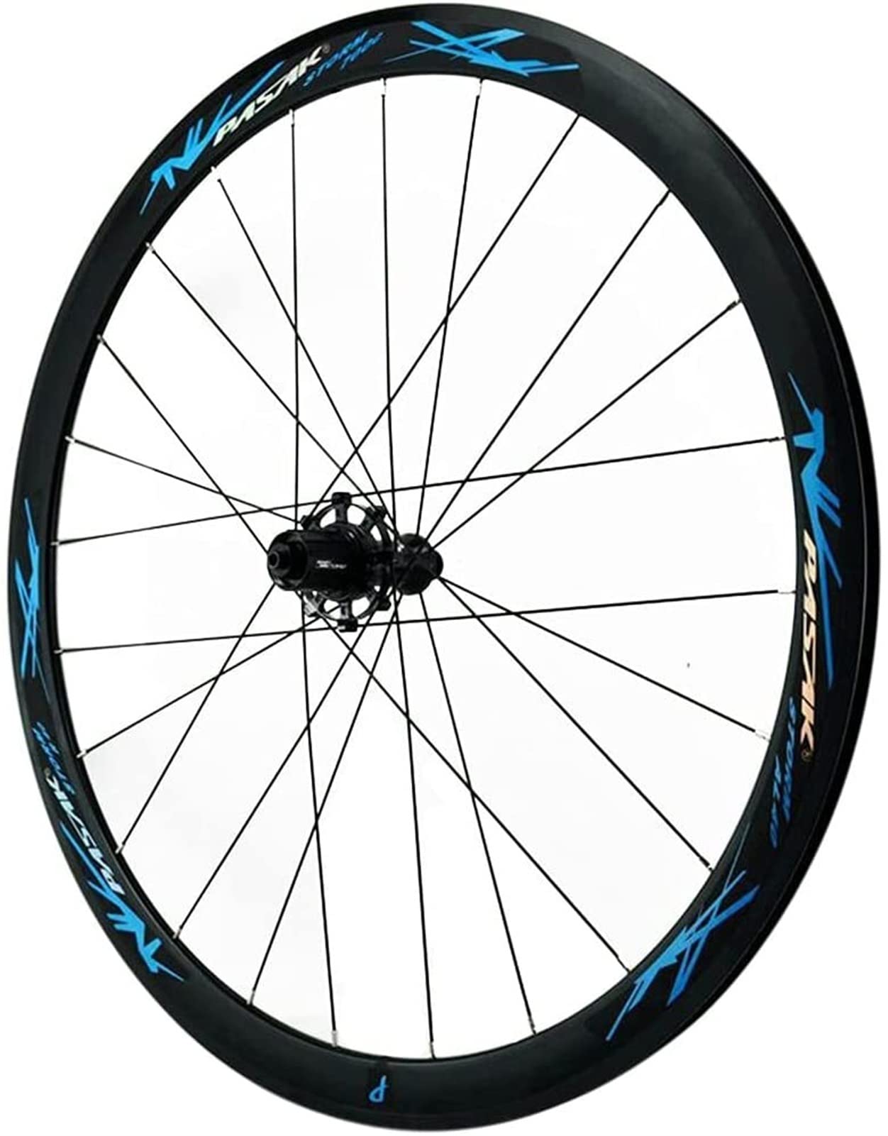 Ruote per Bici da Strada a sgancio rapido, Cerchio in Lega di Alluminio 700C, Ruota Super Leggera per Bicicletta, 7-12 velocità, Ruota Libera, Freno C/V (Colore: Blu, Misura 700C)