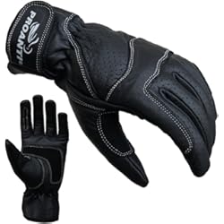 Guantes De Cuero Para Moto PROANTI – Guantes para la Moto para Mujeres, Cuero Tallas S-L