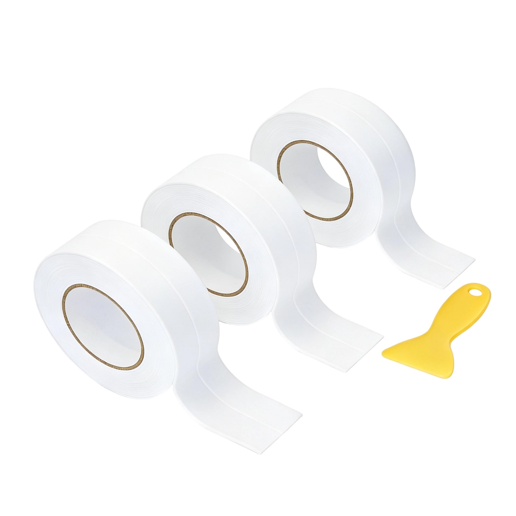 Xinjiayi 3 Rolls (3.6M Each) Bath Sealant Strip Self Adhesive, Bathroom Sealant Strip, Bath Sealant Tape, And Caulking Tapes are Suitable for Toilets, Shower Enclosures, Sinks,Wall Corners, Kitchens