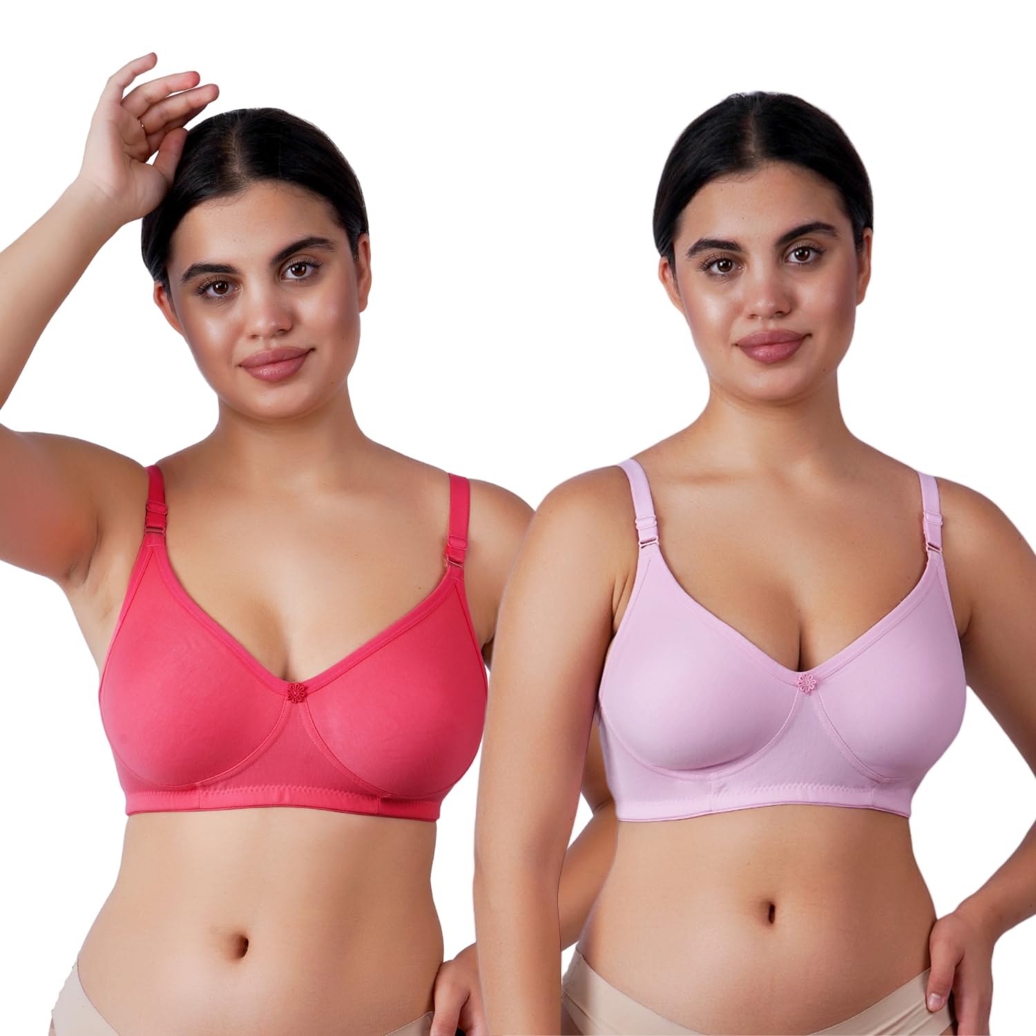 Women's Cotton Non-Padded Wire Free Full Coverage Bra | Pure Cotton Non Padded Bra for Women-picture-13