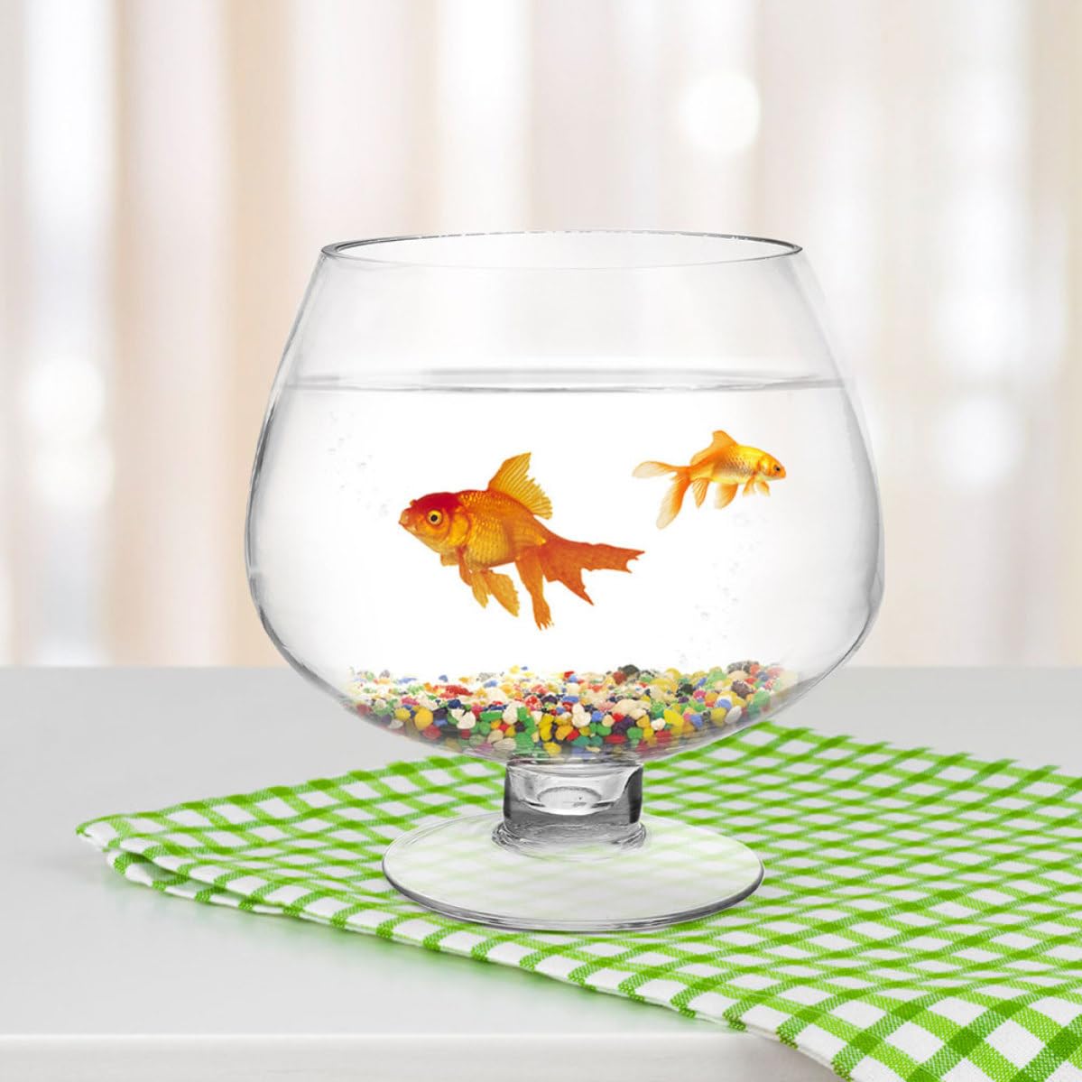 2 Piezas Pecera de Mesa Multifunción de Vidrio