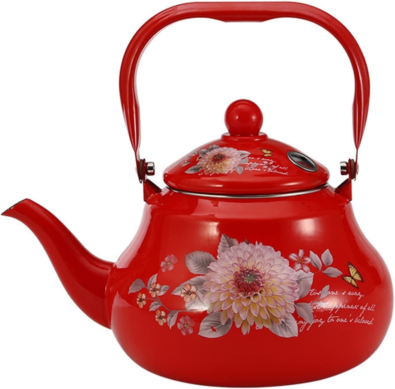 2L Enamel Kettle Household Kettles Automatic Reminder Enamel Cup Whistle Kettle