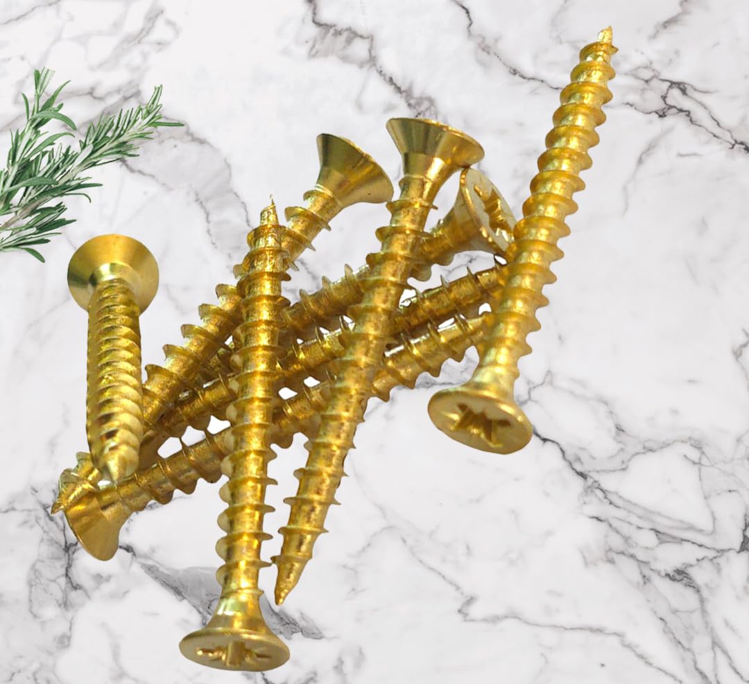 M4.5 x 40mm Door Hinge Brass Screws Replacement (Pack of 20) - Image 4