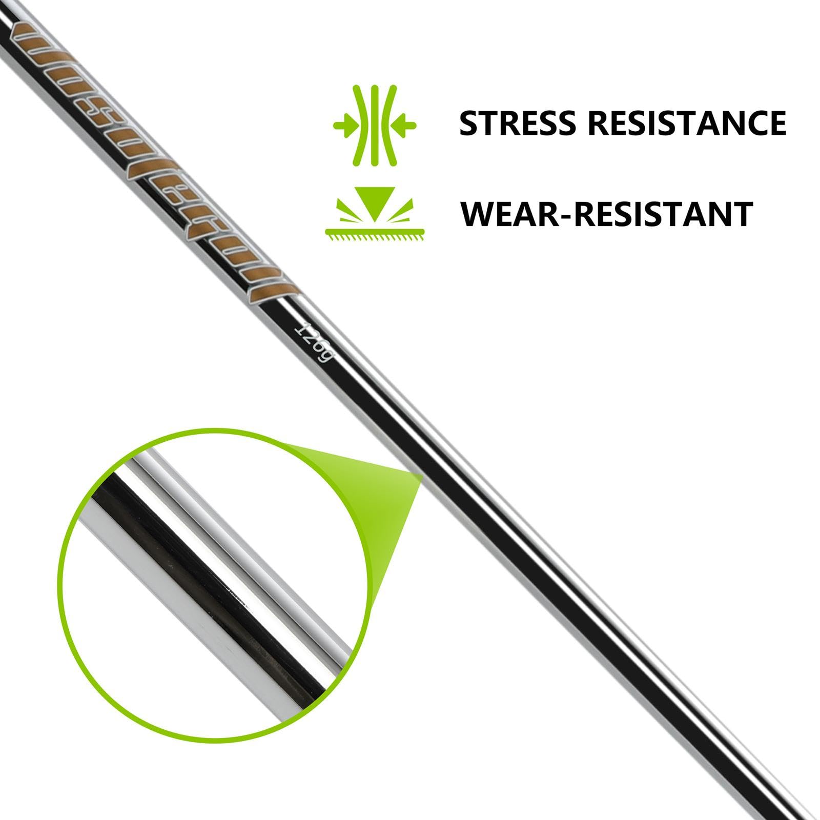 Varilla de Hierro Flex de Repuesto para Entrenamiento, Mejora La Velocidad del Swing, Práctica, Equipo de Golf Portátil, Varillas de Hierro de