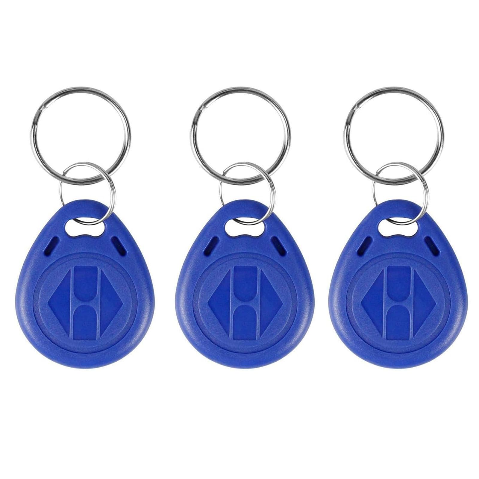 100 x RFID Badge 125 KHz modificabile Portachiavi T5577 / EM4305 Registrabile NFC Token Prossimità Transponder EM ID Card per sistema di ingresso di sicurezza, colore: Blu