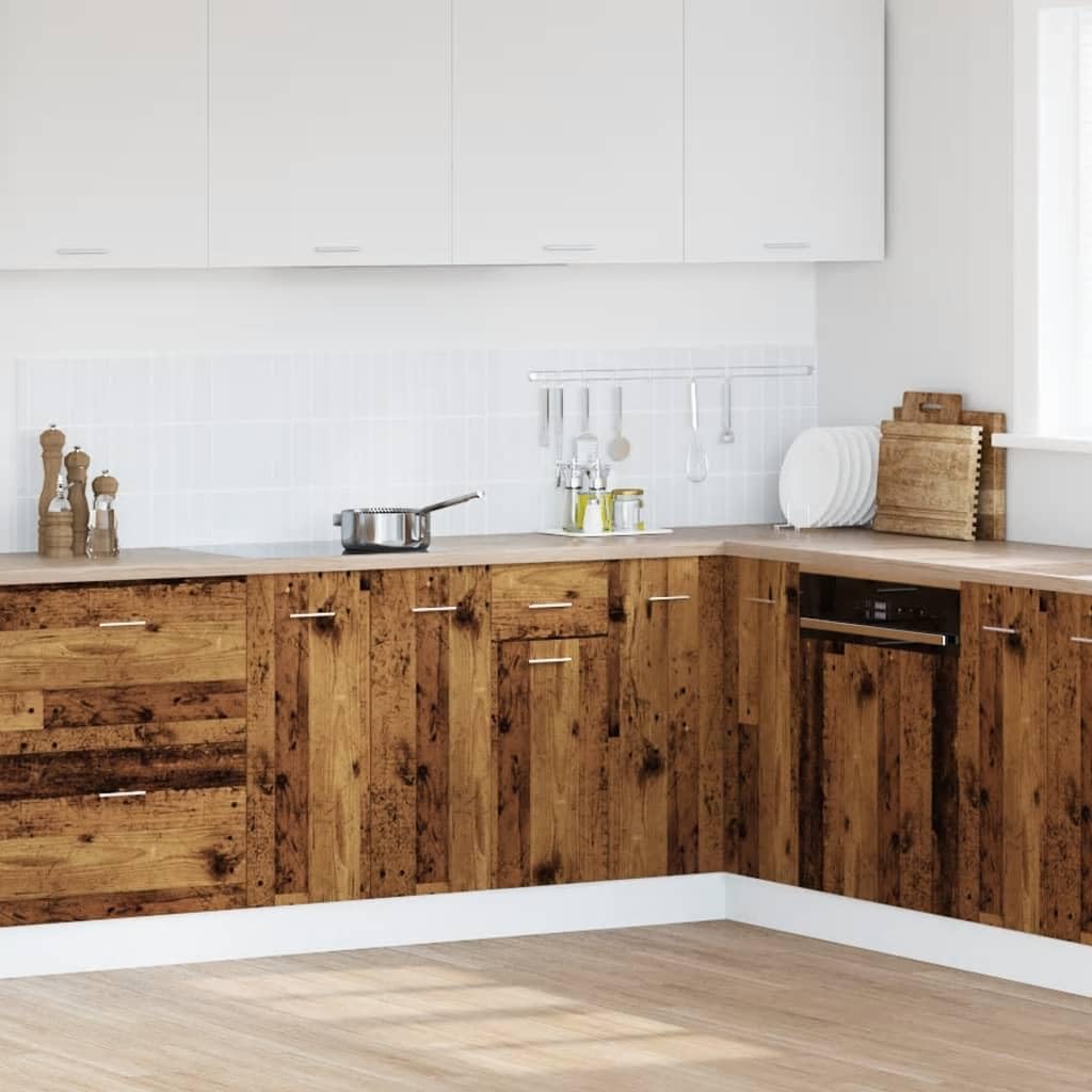Lyon Schubunterschrank Altholz-Optik, 30x46x81,5 cm, Holzwerkstoff, Küchenschrank mit Schublade, Speisekammer-Lagerung, Küchenschrank
