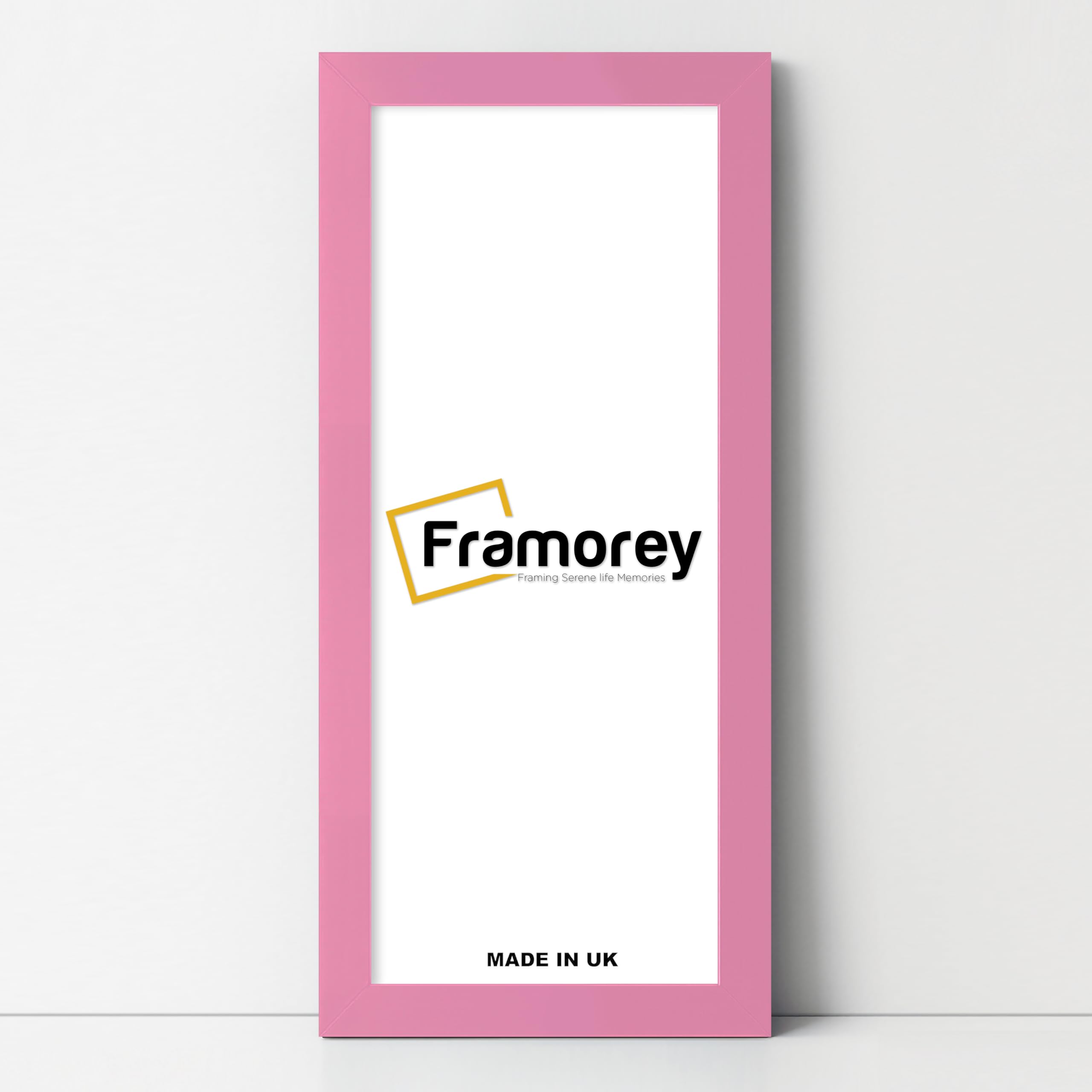 Framorey Modern Flat Pink Photo Frames, 30x10 Inch Size Picture Frame, Handmade Wooden Frames, Personalized Poster Frames, Certificate Frames