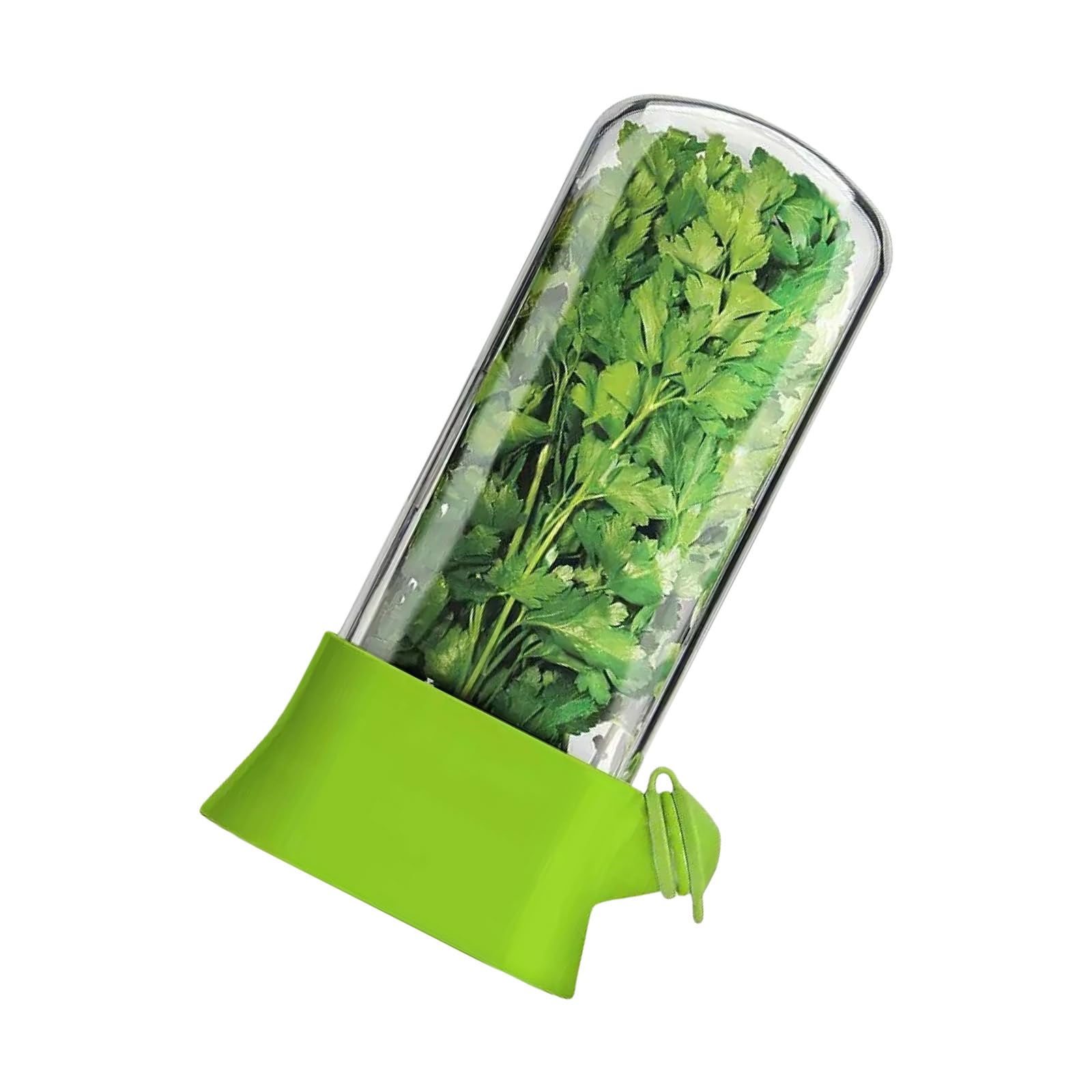 Nucelit Fresh-keeping Cup Ventilated Plant Preserver with Visible Lid for Cilantro Parsley Refrigerator Storage Container Vegetable Preserving Bottle