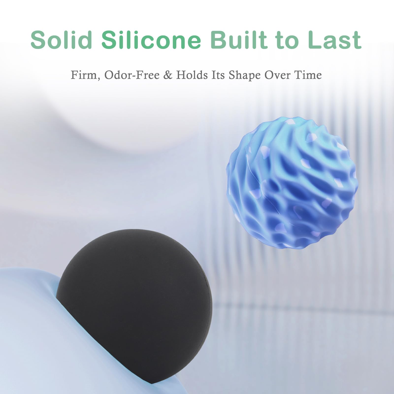 Bolas de silicona grandes para masaje de lacrosse para relajación miofascial, yoga, masaje de tejido profundo, terapia de puntos gatillo, fascitis plantar del pie, dolor de nudos
