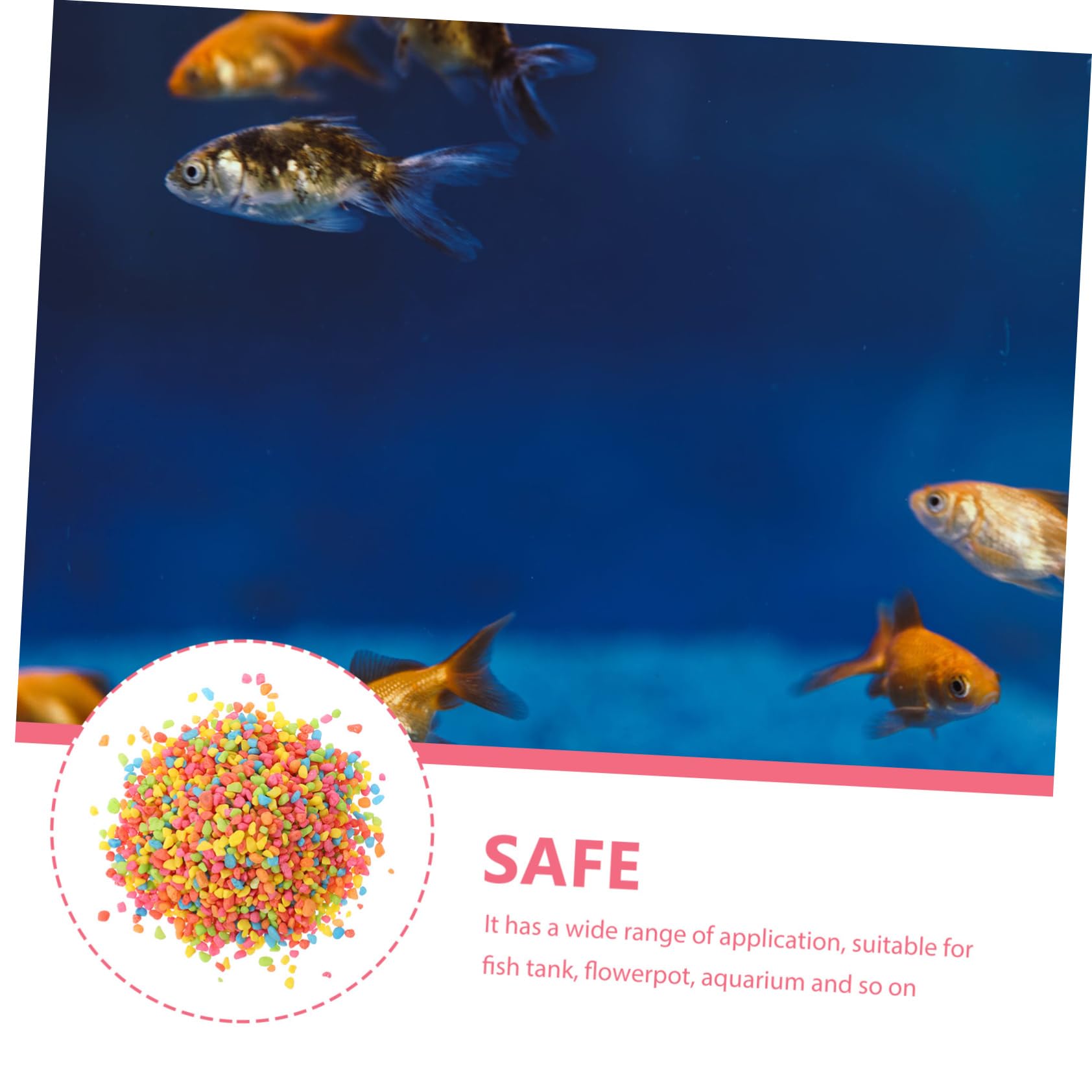 HANABASS Aquarium Tank Decoration 2 Packs of Fish Tank Pebbles Decorative Rocks Landscape Stones Colorful Bottom Sand