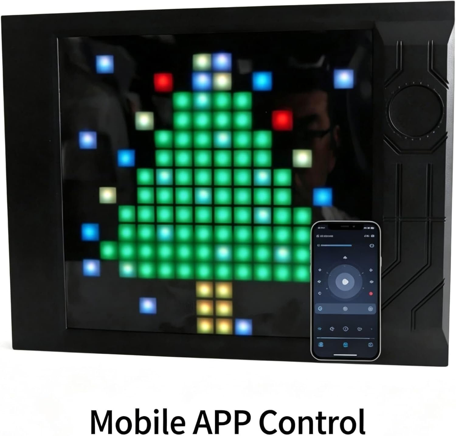 Pixel Art Display Compatible with Steam Machine, 16x16 RGB LED Panel with App Control & Magnetic Mount