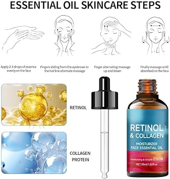 Collagen Serum - Moisture Face Serum, Anti-Aging Collagen Serum for Face Improves Elasticity, Evens Skin Tone, Lifts, Firms & Smooths, Serums For Skin Care for Bouncy, Radiant, Hydrated Skin