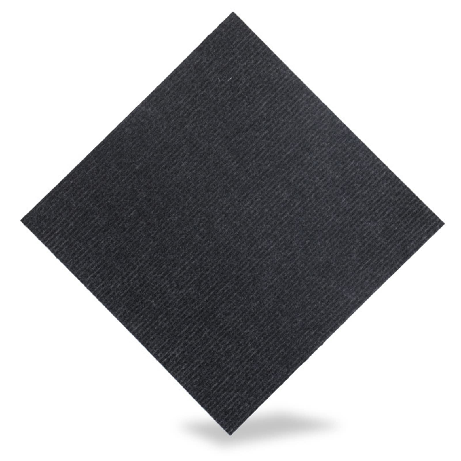 Lot de 12 Dalles De Moquette Carrées, Dalles De Moquette Commerciales à Peler Et Coller, Dalles De Moquette Auto-adhésives, Dalles De Sol Lavables pour Sols Intérieurs(Size:20x20inch,Color:Noir)