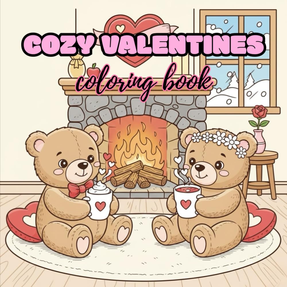 Cozy Valentine Coloring Book: A Cute & Relaxing Valentine Coloring Book for Stress Relief and Joy