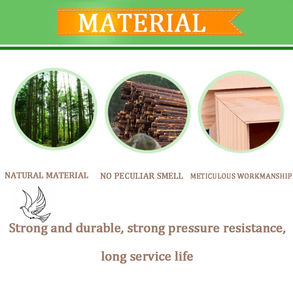 Jaula Para Pájaros Con Persianas Opacas, Jaula Para Palomas De Madera Maciza, Gallinero Para Palomas De Cría, Caja Nido Con Bandeja Para Heces, Caja De Apareamiento Con Puertas Corredizas(Natural,70*4