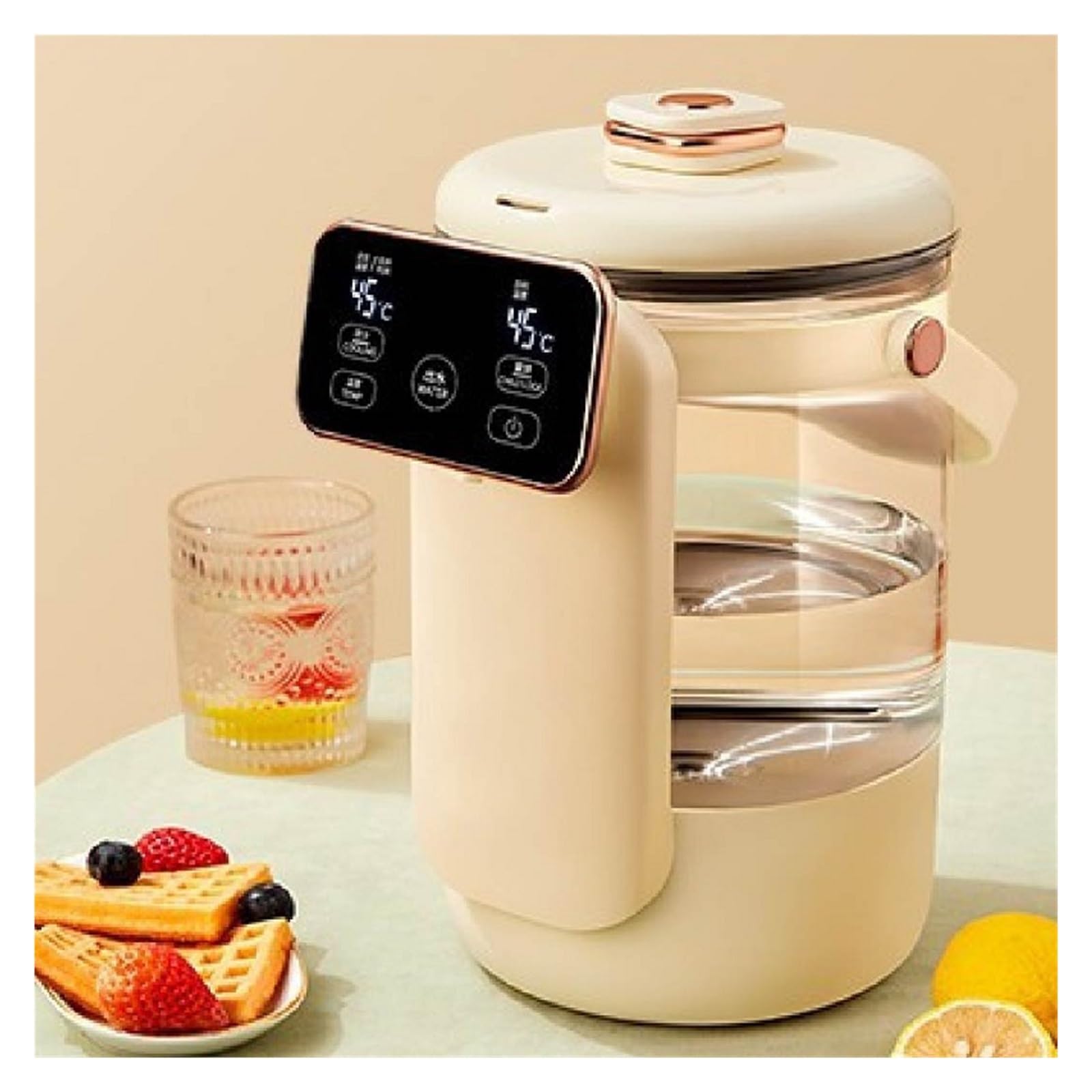 Distributeur d'eau filtrée chaude et froide instantanée, 1350W distributeur d'eau chaude instantanée grand écran maison bureau bureau bouilloire électrique Thermostat pompe à eau chauffage rapide 2.5L