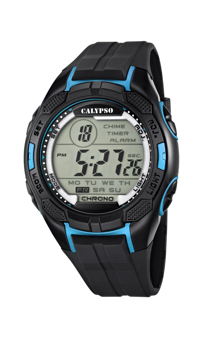 CalypsoReloj Modelo K5627/2 de la colección Digital FOR Man, Caja de 46,8 mm con Correa de Caucho Negro para Caballero