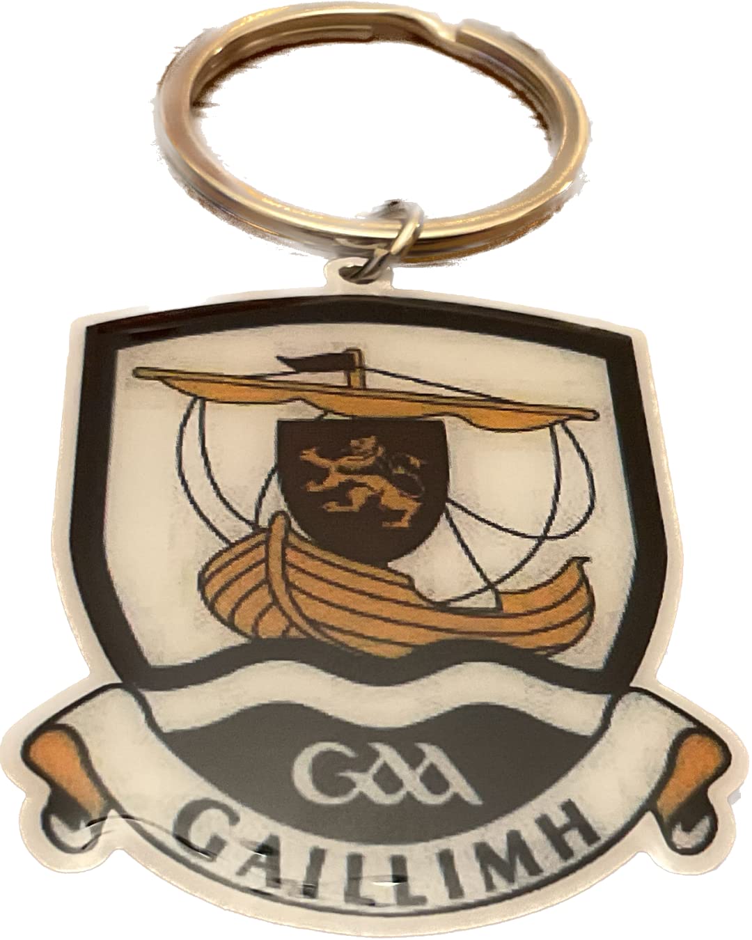 GALWAY Official ALL IRELAND GAA County crest ultra thin metal keyring