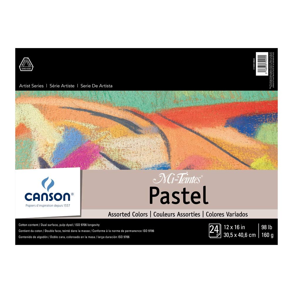 Canson Drawing Pad Mi-Teintes, 12"X16", Colors May Vary