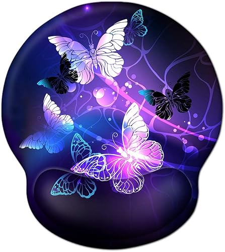 Mouse pad con soporte para muñeca, ergonómica para hombres y mujeres, reposamuñecas para laptop, mouse pad de espuma viscoelástica antideslizante