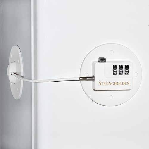 Strongholden - Combinación de cerradura para refrigerador, a prueba de niños, bloqueo de congelador a prueba de niños, cuida a tu familia con