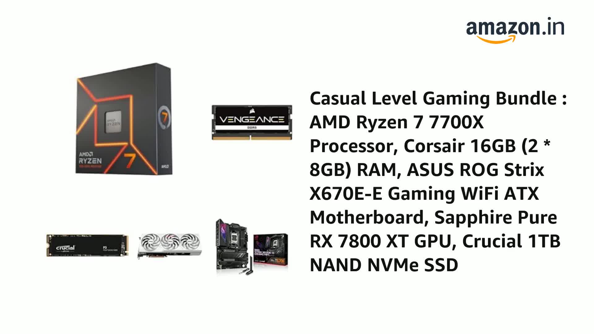 Amazon.in: Buy AMD 7000 Series Ryzen 7 7700X Desktop Processor 8