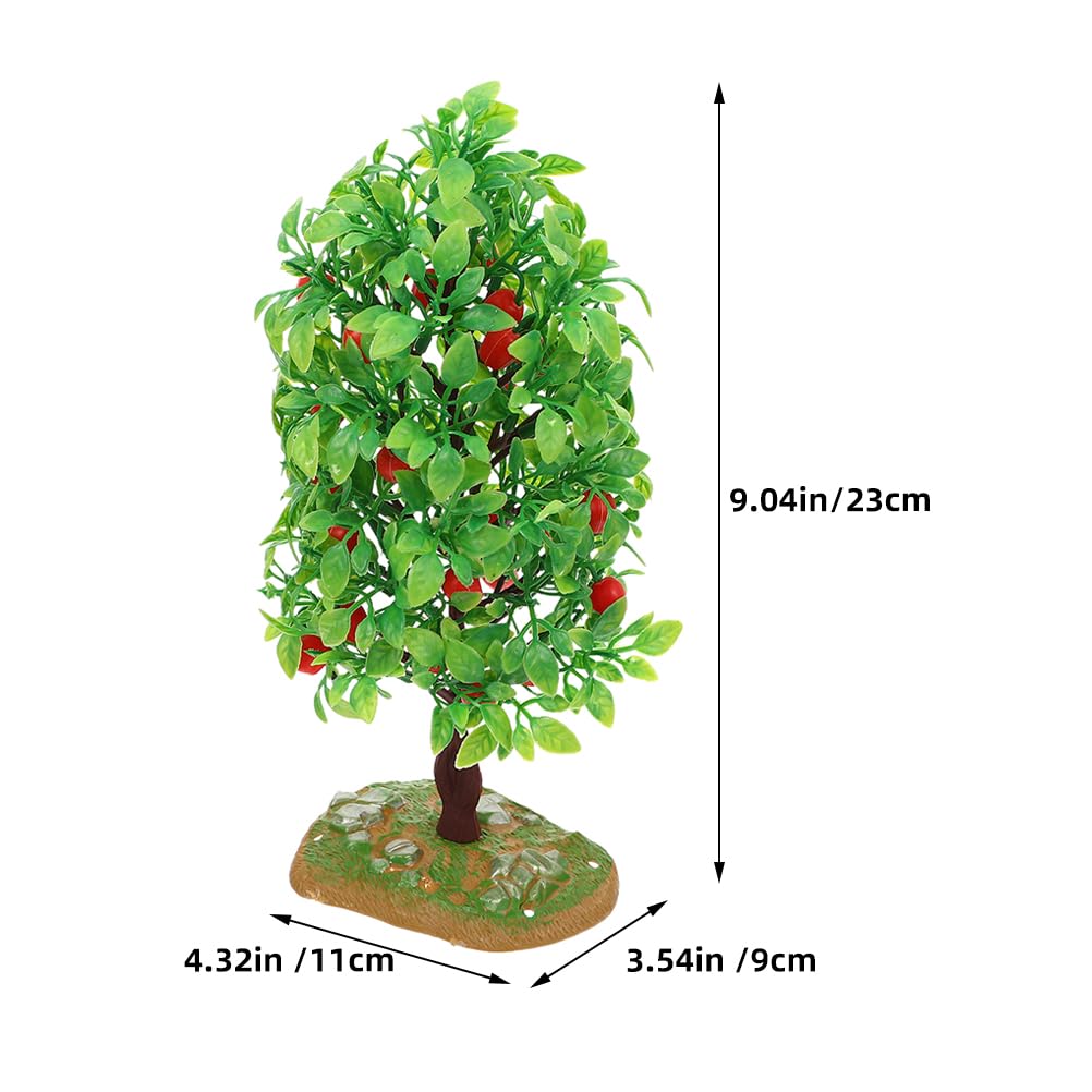LOGOFUN 2Pcs Artificial Fruit Tree Models Miniature Fruit Trees Ornaments Dollhouse Sand Table Fruit Trees Prop for Micro Landscape Decorations