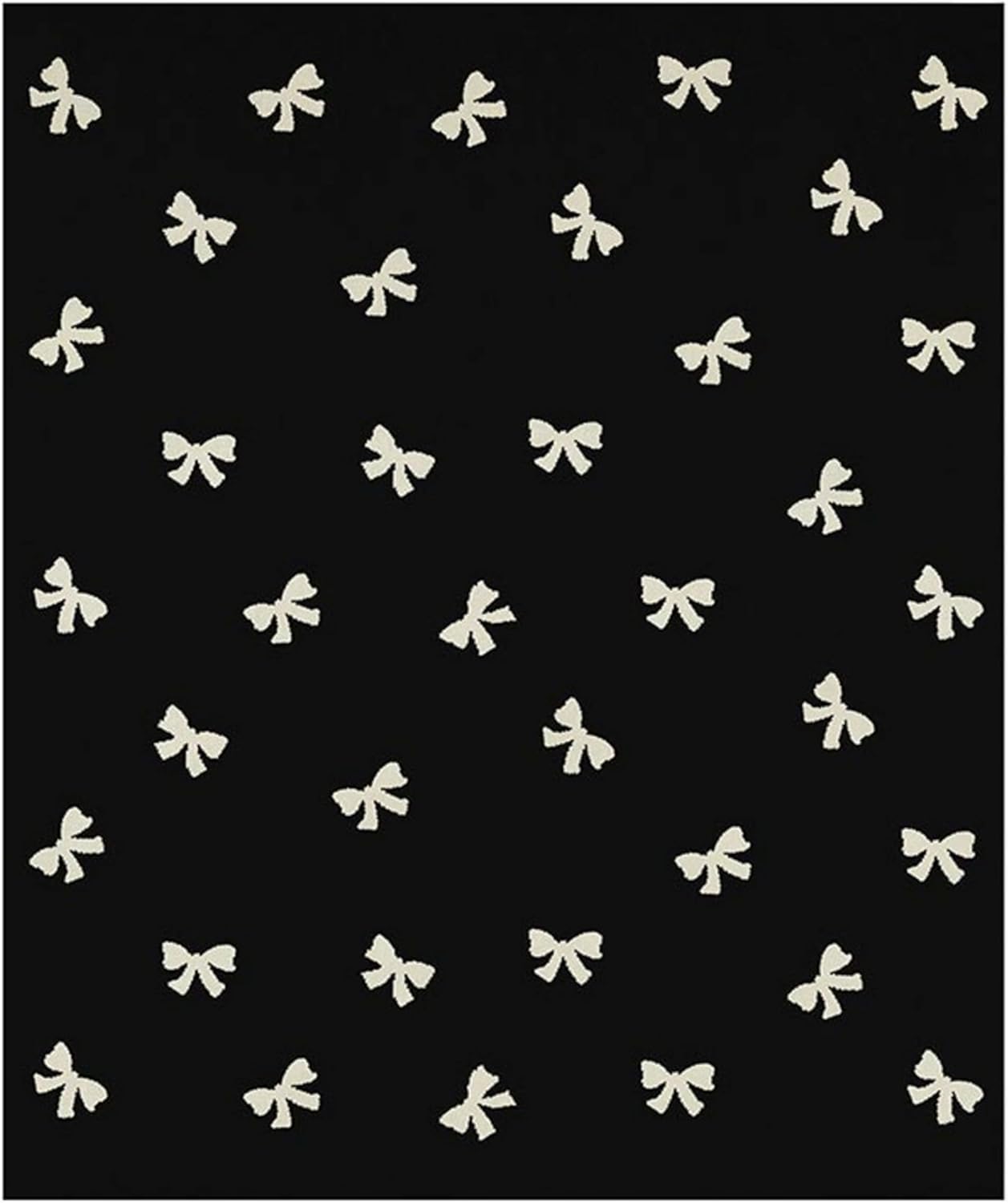 Bella Sleep + Spa Throw Blankets for Couch Reversible Cozy Throw Blanket, 50" W x 60" H, Black Bows