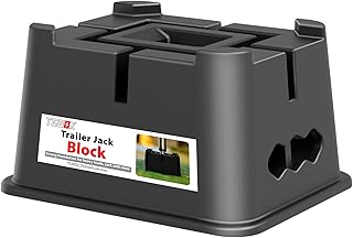 Trailer Jack Block, Premium Camper Jack Blocks Supports up to 15,000 LBS, RV Stabilizer Blocks Universal Compatibility for Tongue Jacks, Posts, Feet, or Scissor Stabilizer with Easy Carry Handle