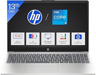 HP 15 (Fingerprint, Metal ID,Backlit KB Laptop) Intel 13th Gen Core i5-1334U (16GB DDR4 Ram,512GB SSD) 15.6''/39.6cm,FHD,Win11, M365 Basic(1yr),Office Home24,Silver,1.59kg,Iris Xe,FHD Camera hr0008TU