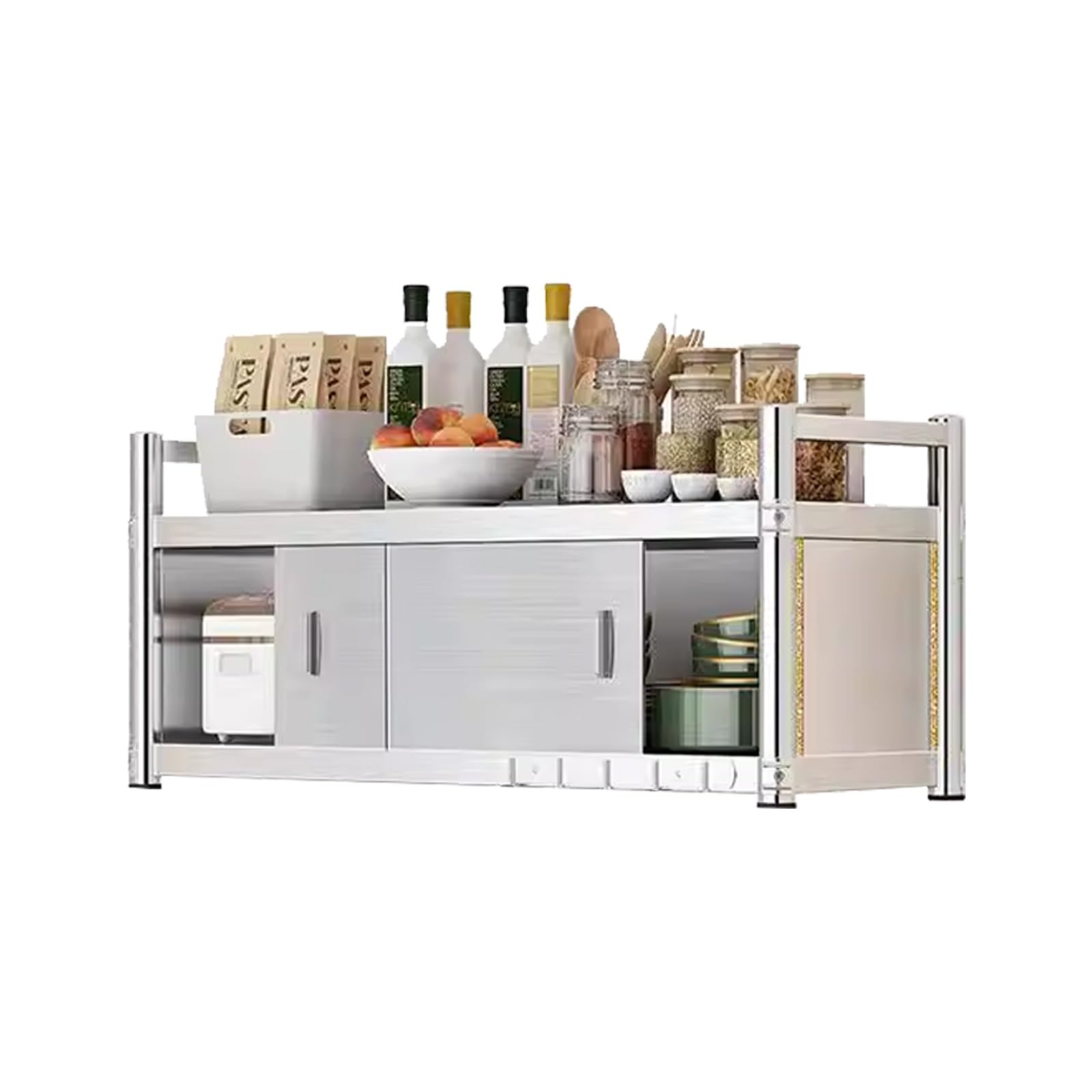 Armoire murale avec portes coulissantes pour assaisonner condiments