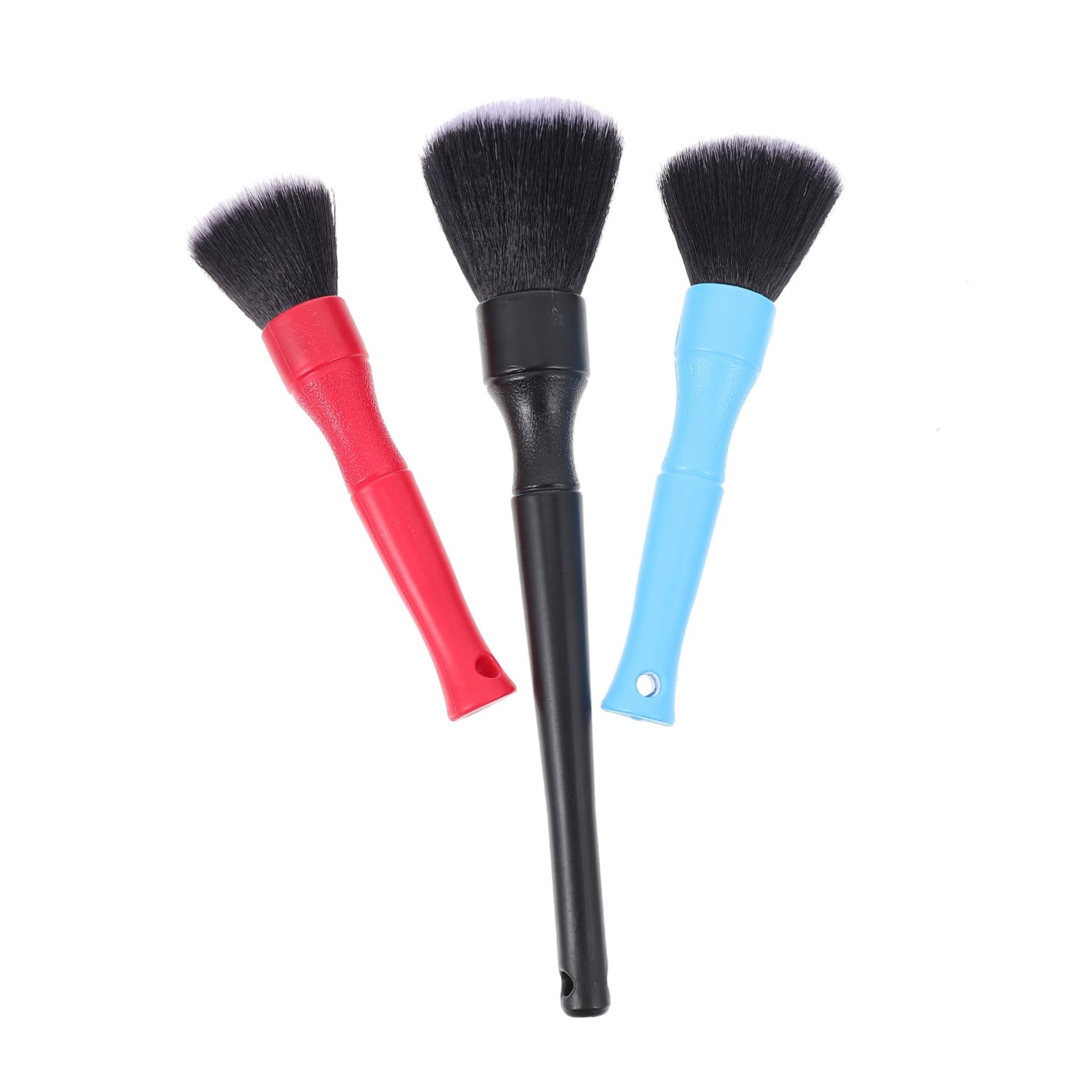 Mikinona Cepillo de Limpieza de Ranuras para Coche 3 Piezas PP Negro | Fiesta Verano, Interior Brocha Limpieza Coche, Cepillo Limpiador de Ventilación