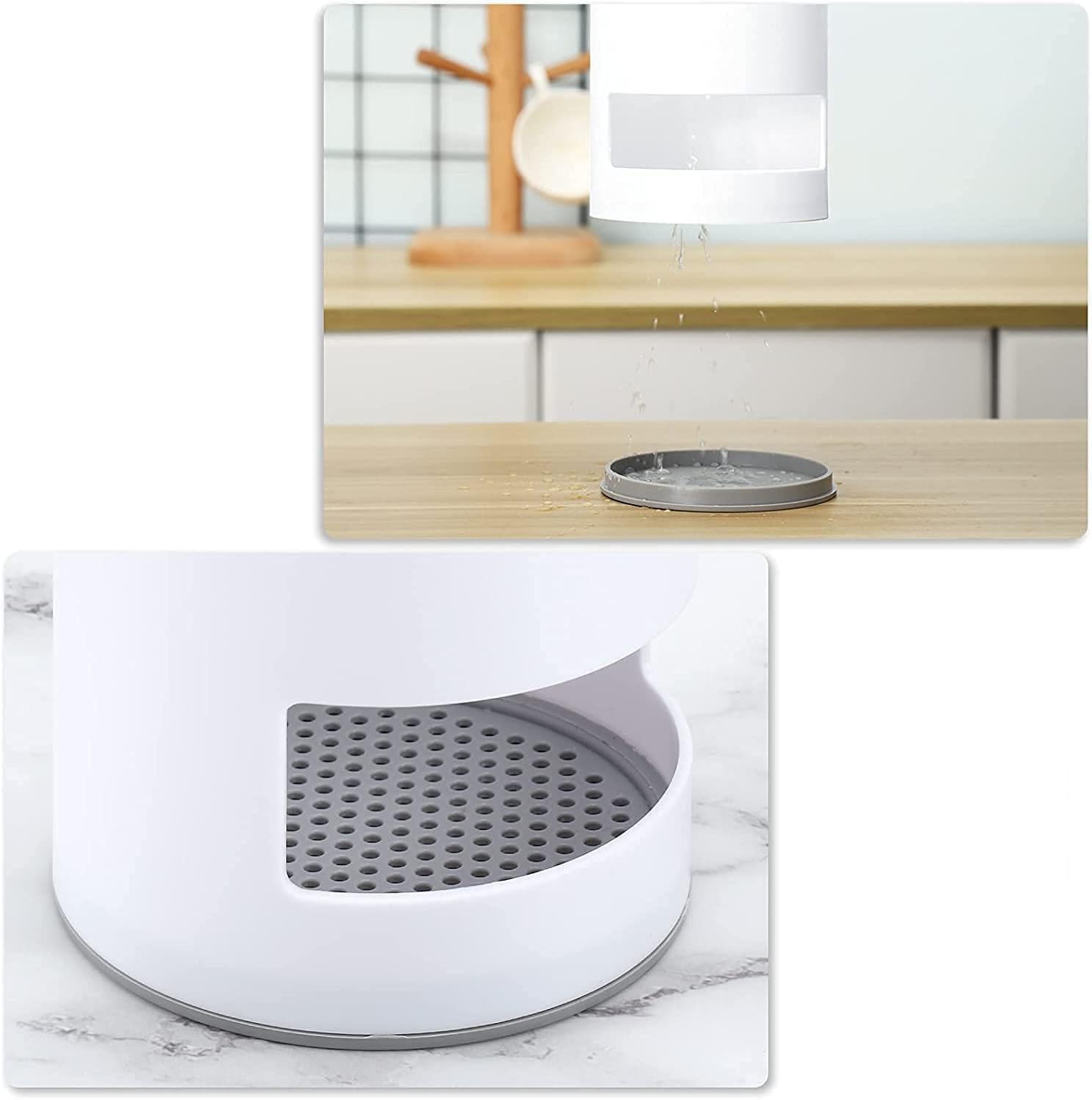 Portaspazzolino Ventilato Antimuffa - Organizer Bagno Con Vassoio Rimovibile, Blu