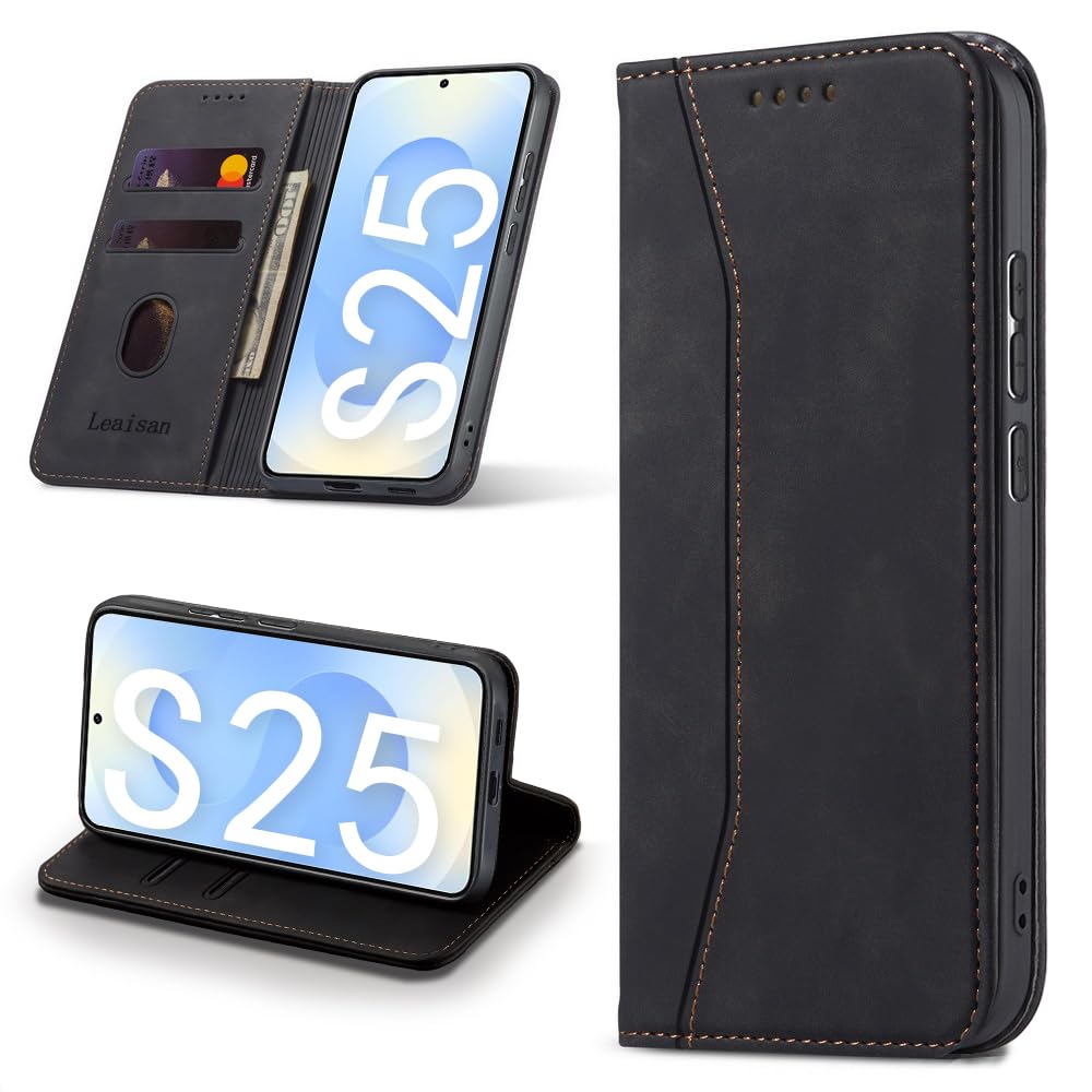 Leaisan Handyhülle für Samsung Galaxy S9 Hülle Premium Leder