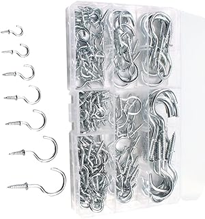 TEHAUX 1 Box Spiral Hook Wall Hooks Clothes Heavy Utensils Hanging Hook Coat Hanger Hooks Wall Ceiling Hanging Hooks for Hanging Mug Hooks Plant Metal White Zinc