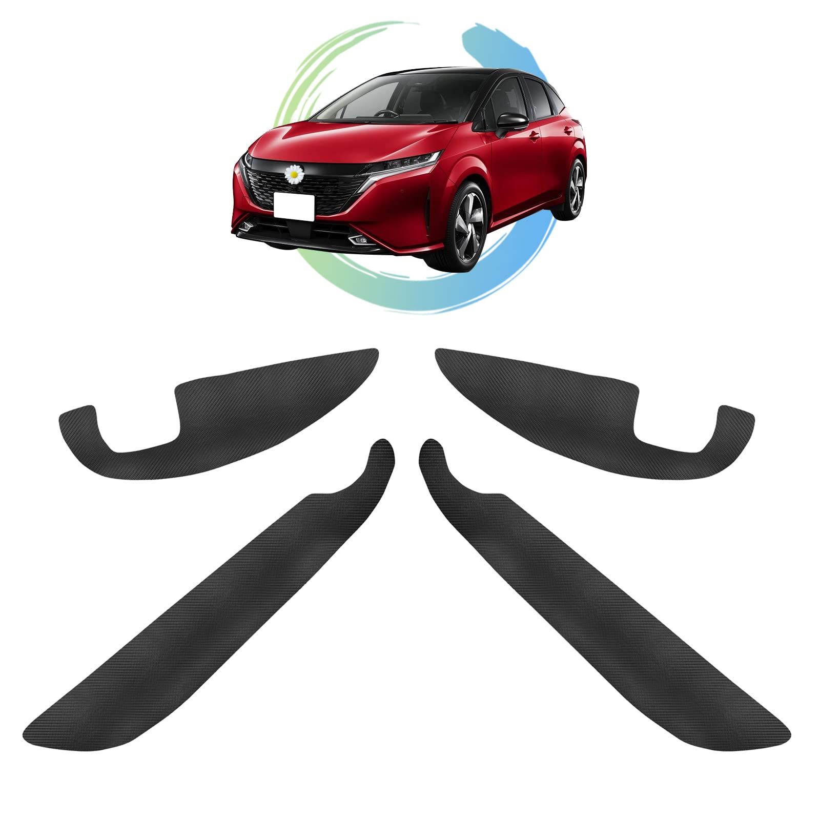 Amazon | ruiya 新型 日産オーラ ノートオーラ 専用 ドアキックガード