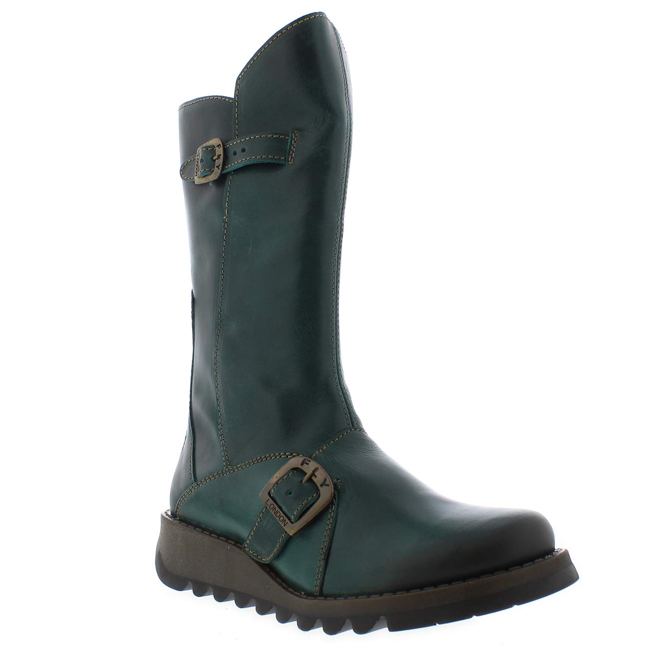 Fly London Women's Mes 2 Buckle Boots, Petrol, 6 UK