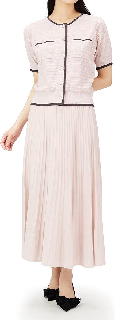 新品 プロポーションボディドレッシング バイカラーニットセットアップ