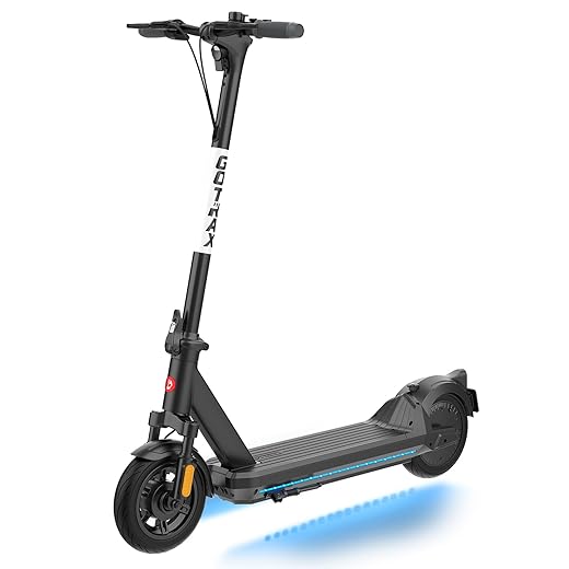 Gotrax Electric Scooter for Adults, 10" Solid Tire, Max 25/28 Miles Range, 500w Motor up to 20/28Mph w/Electric Code Lock, High-Strength Aluminum Body & Long Battery Life, Foldable Commuting EScooter