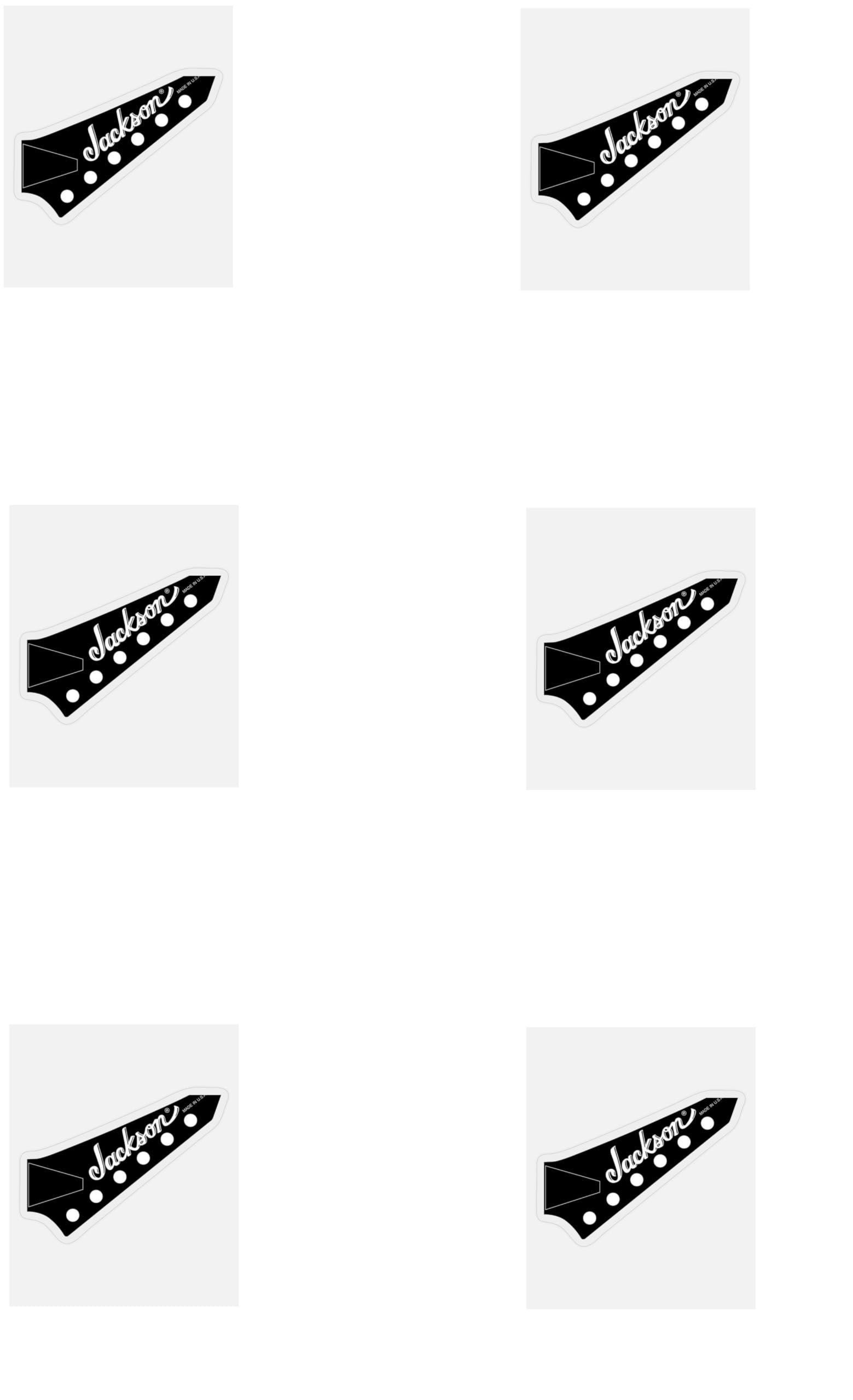 Pack of 6-2'' Stickers - Jackson Guitar Sticker on Sticker - Sticker Graphic Decal