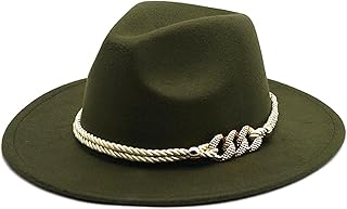 Fedora Trilby Cappello A Cilindro da Chiesa Semplice A Tesa Nera/Bianco Cappello Fedora in Feltro Solido Panama per Uomo Donna Blend Jazz cap