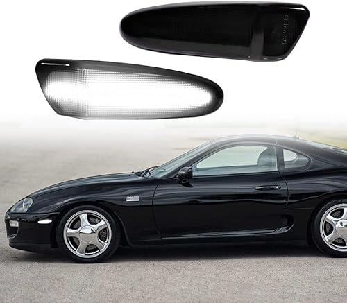Miniatura 10 de KENRTIR Lámpara LED blanca de lente transparente compatible con Toyota SUPRA MK.4 1997 1998 y Toyota Celica 2000-2005 Luz de marcador lateral de