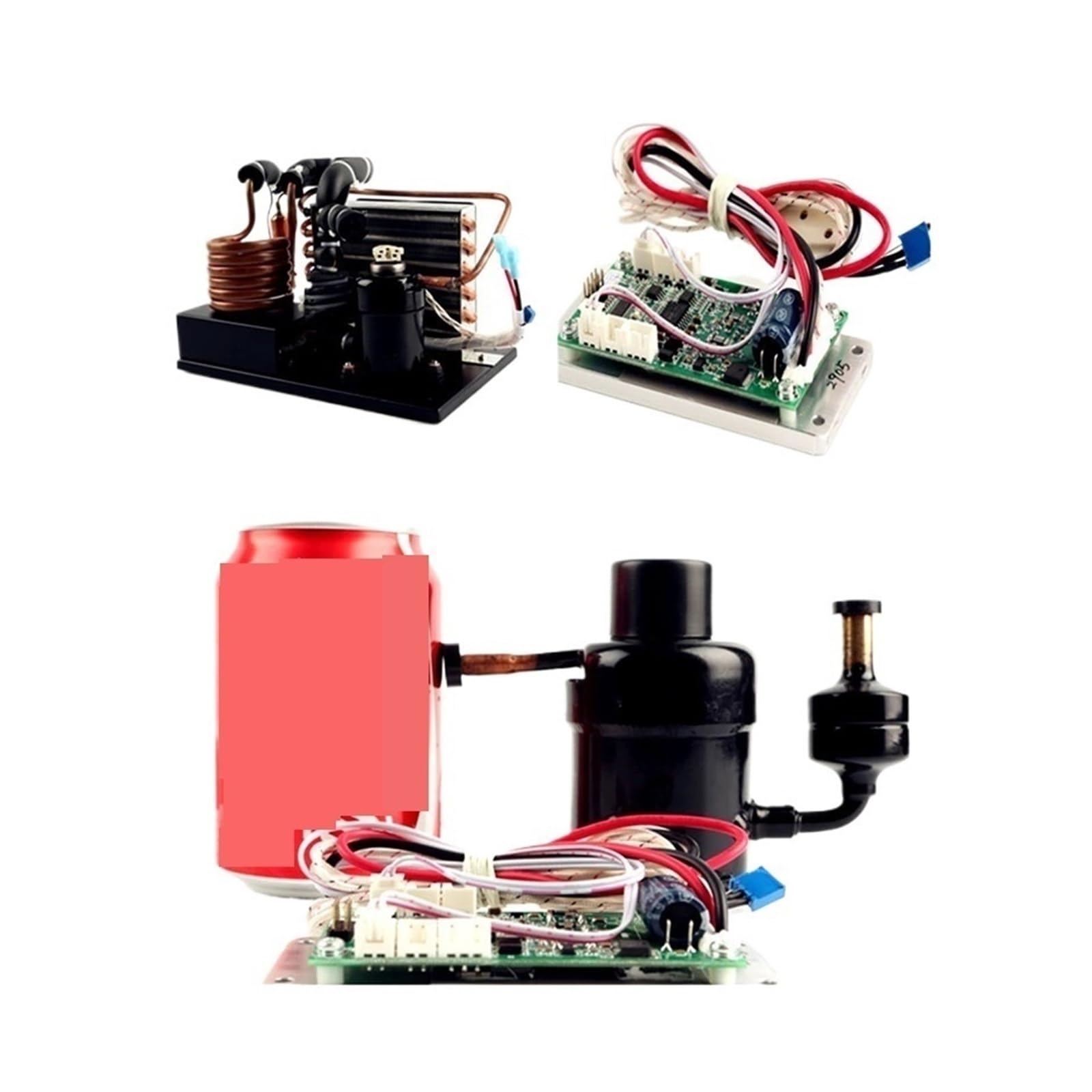 Refrigeratore compatto a serpentina in rame da 48 V CC, capacità di raffreddamento 130 W, refrigerante R134A, unità refrigerazione portatile Parti HVAC