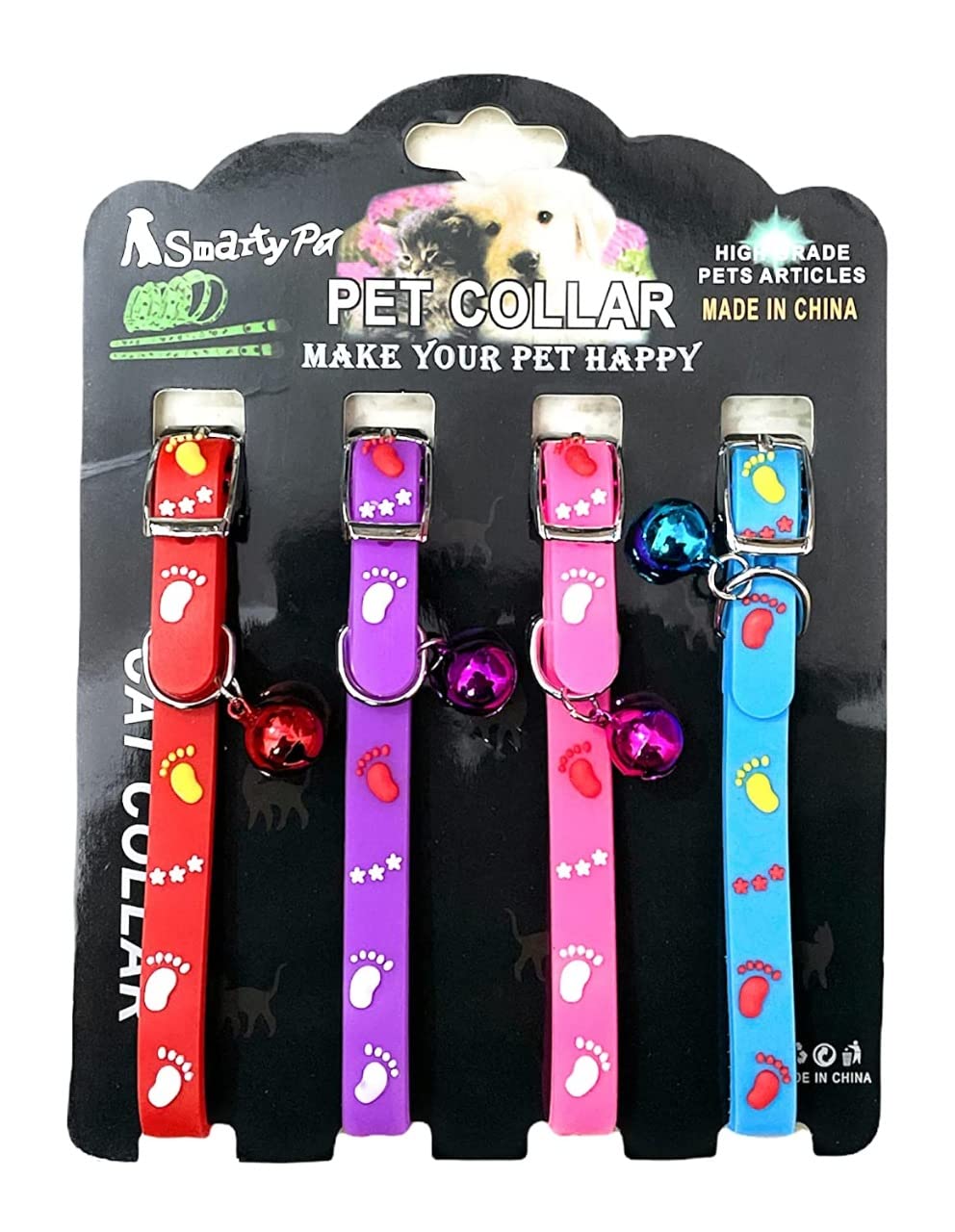 DOGTOWN Cat Collars with Bell - Non-Toxic, Environment-Friendly Cat Kitten/Ferret/Rabbit Whelping Collars Bell [ Pack of 4 ] (B0B1TVK8PQ) Amazon Price History, Amazon Price Tracker